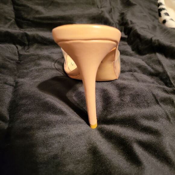 Square toe clear top,pink sole,4 ink high heels size 36, only been tried on, new - Picture 4 of 6